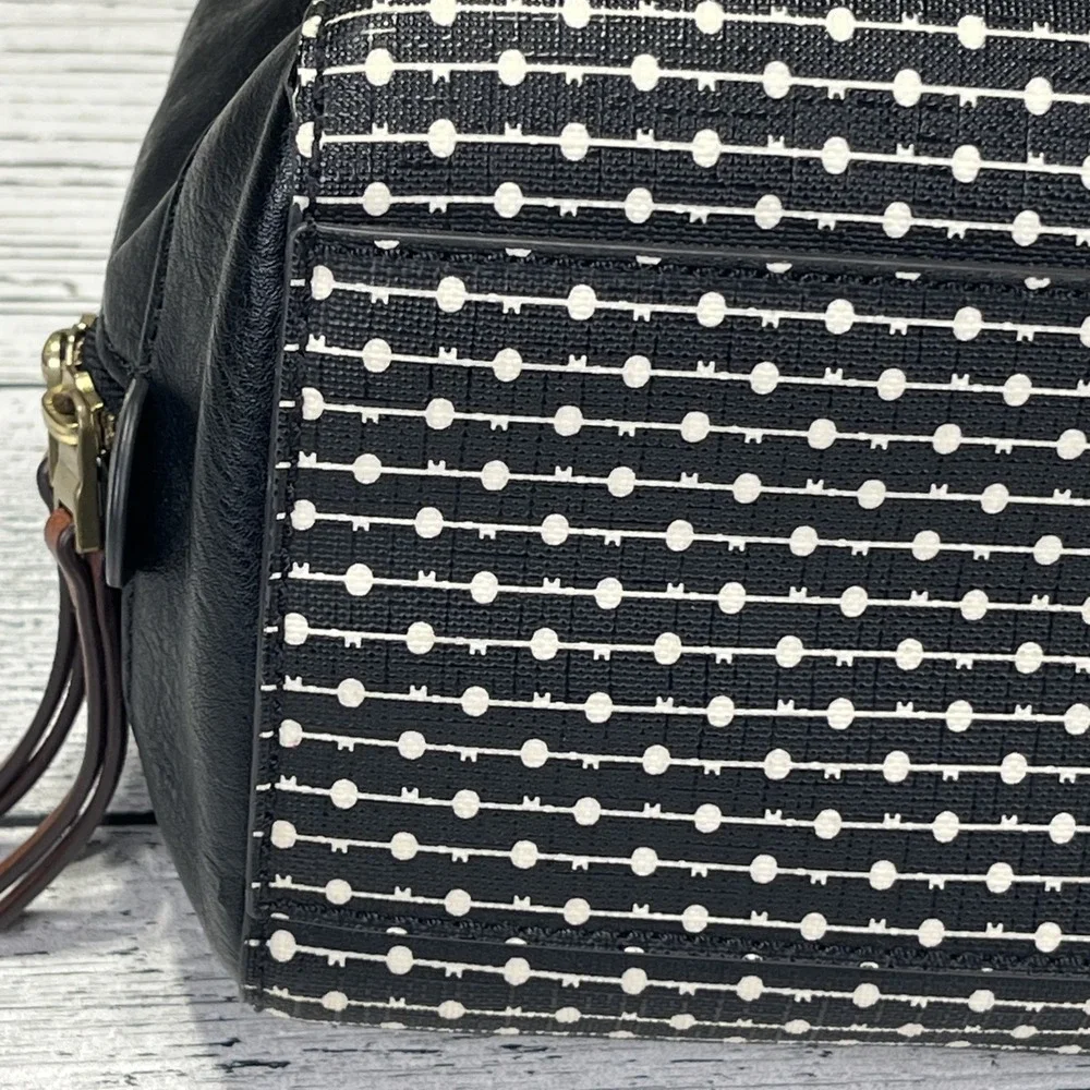 Fossil Fiona‎ Dash/dot Black And White Handbag Key bag